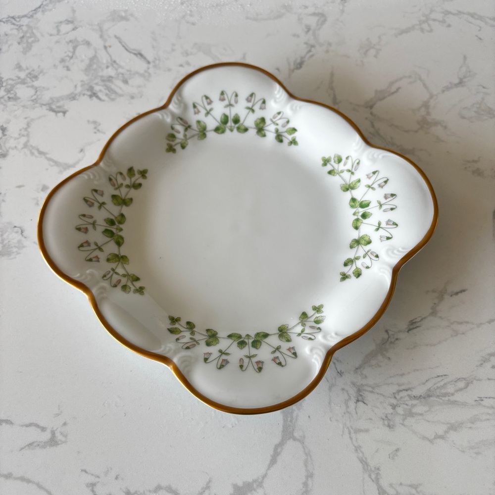Vintage Hackefors Linnea (Linnaea Borealis or twinflower) porcelain plate